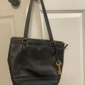 Fossil Black Leather Women's Bag